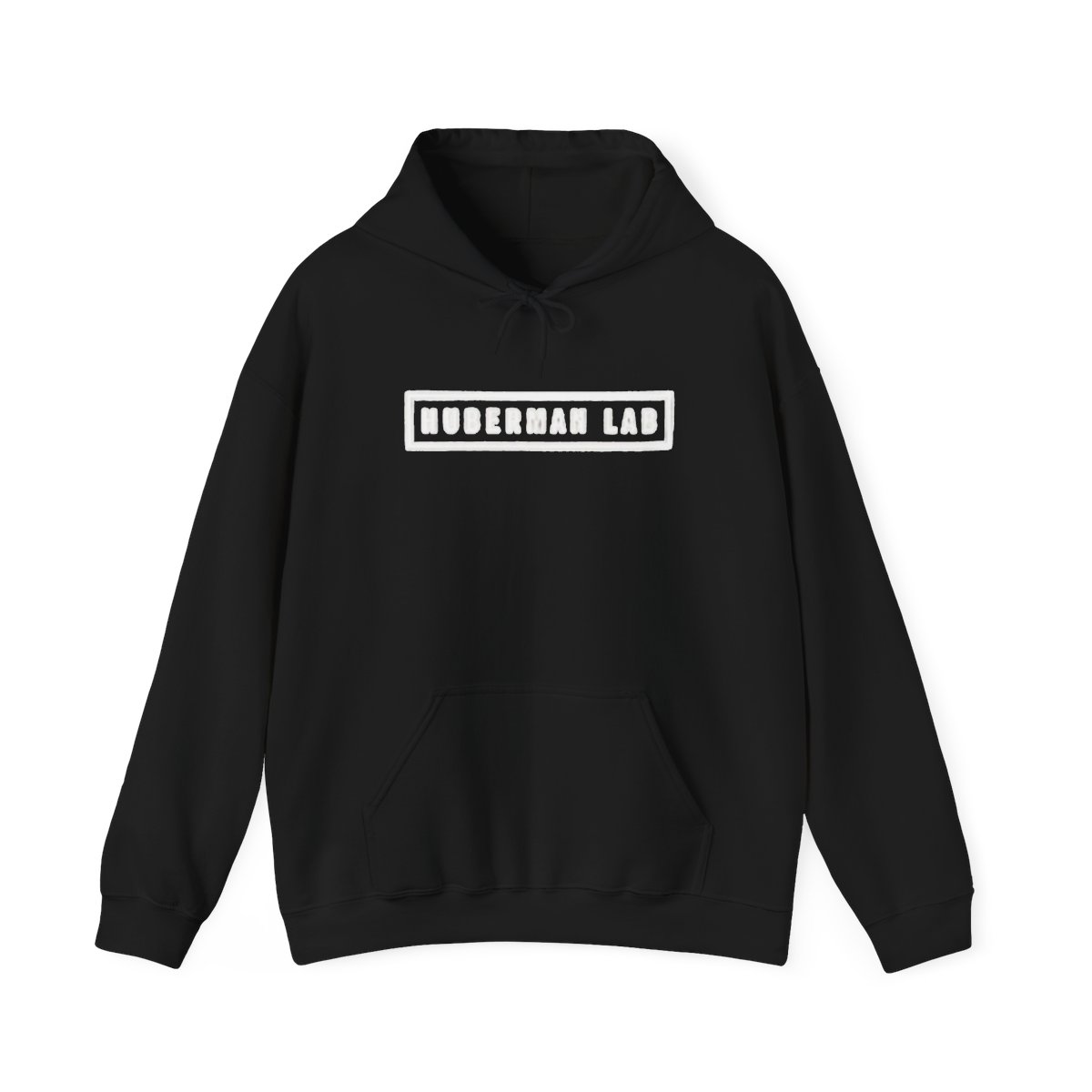 Huberman Lab Logo Hoodie | Science Podcast Sweatshirt, Black Box Logo | Andrew Huberman Huberman Lab