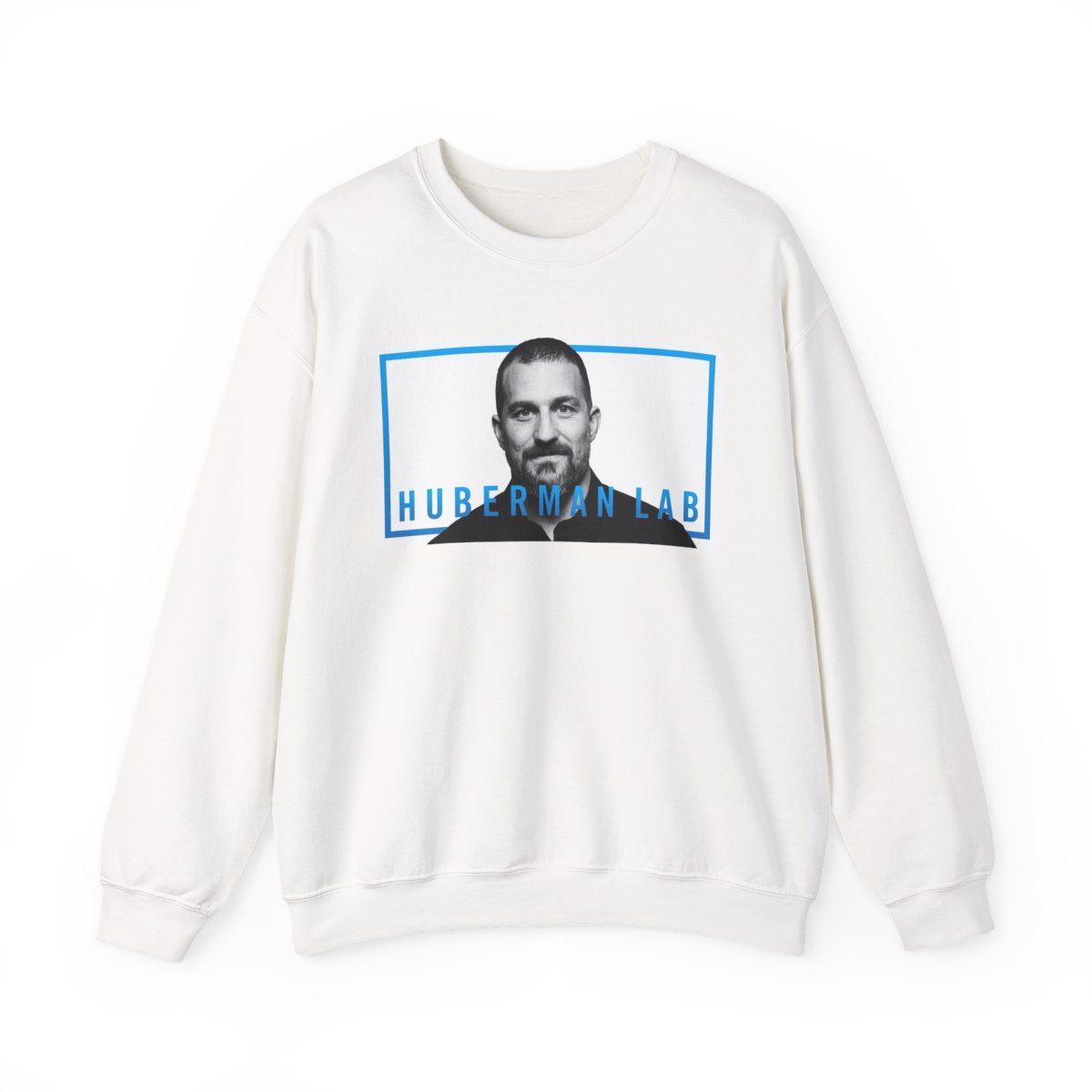 Blue Framed Portrait Crewneck Sweatshirt | HuberMan Lab Graphic | Andrew Huberman Huberman Lab